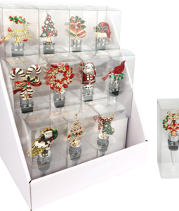 9142 DISPLAY BOTTLE STOPPER X-MAS S/12